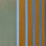 Bend, 2005, oil enamel and varnish on mahogany panel, 22 x 28 in